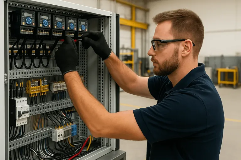 electricians-in-sacramento-california-on-commercial-electrical-installation